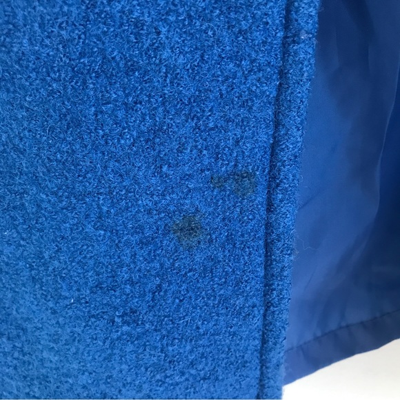 Lands end blue tweed pea coat - Picture 2 of 5